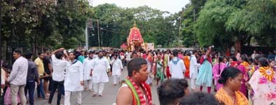 ବାହୁଡା଼ ଯାତ୍ରାରେ ରାଧାକୃଷ୍ଣ ମନ୍ଦିରରୁ ୟୁନିଟ 5 ଜଗନ୍ନାଥ ମନ୍ଦିରକୁ ବାହୁଡ଼ିଲେ ଚତୁର୍ଦ୍ଧା ମୂର୍ତ୍ତି l