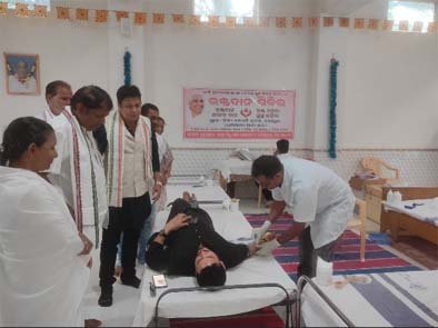 ପ୍ରଜାପିତା ବ୍ରହ୍ମକୁମାରୀ ଈଶ୍ୱରୀୟ ବିଶ୍ୱବିଦ୍ୟାଳୟ ପକ୍ଷରୁ ରକ୍ତଦାନ ଶିବିର